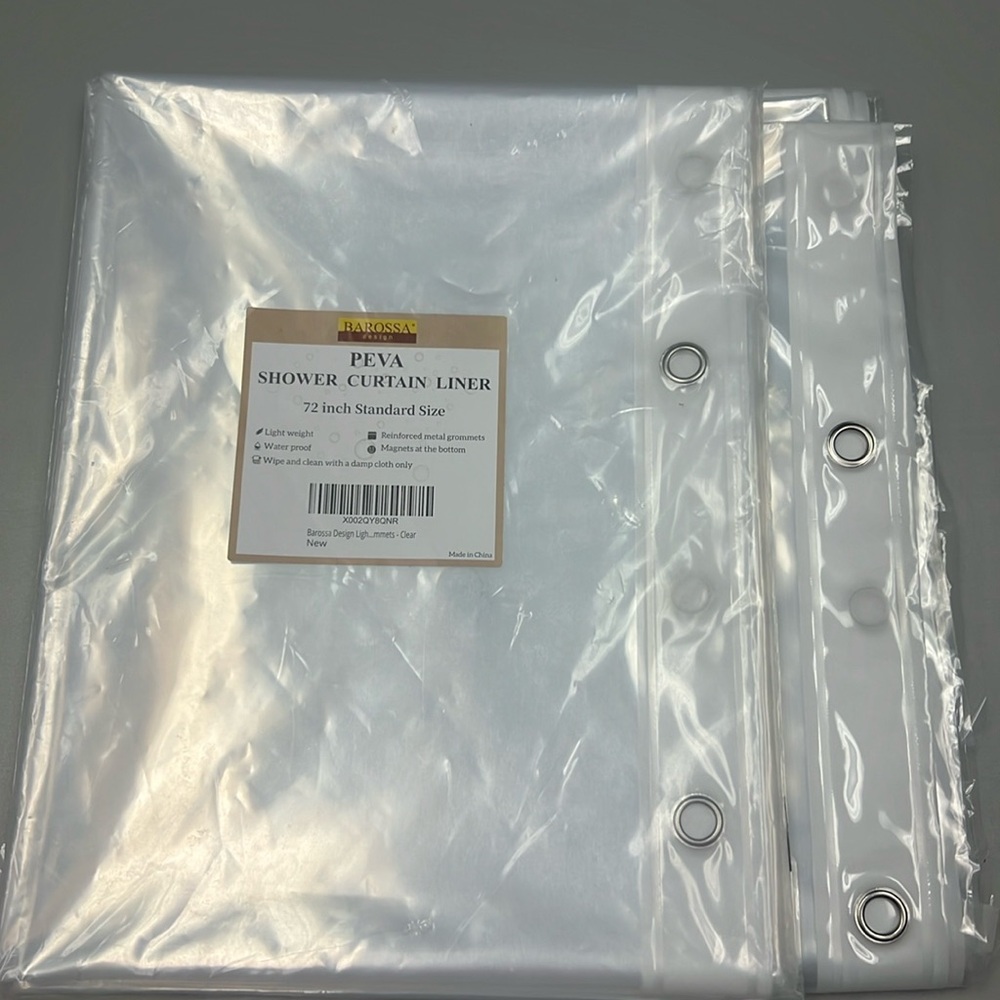 Plastic shower curtain liners